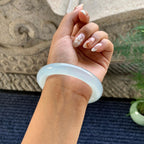 糯冰种带底色圆条手镯（55.4mm）（yc249379）