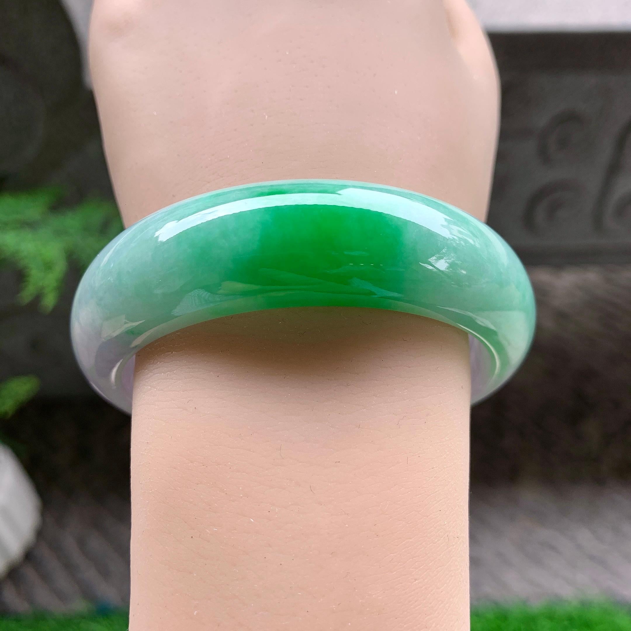 细糯种春彩宽版轮胎手镯（58.4mm）（yc253009）