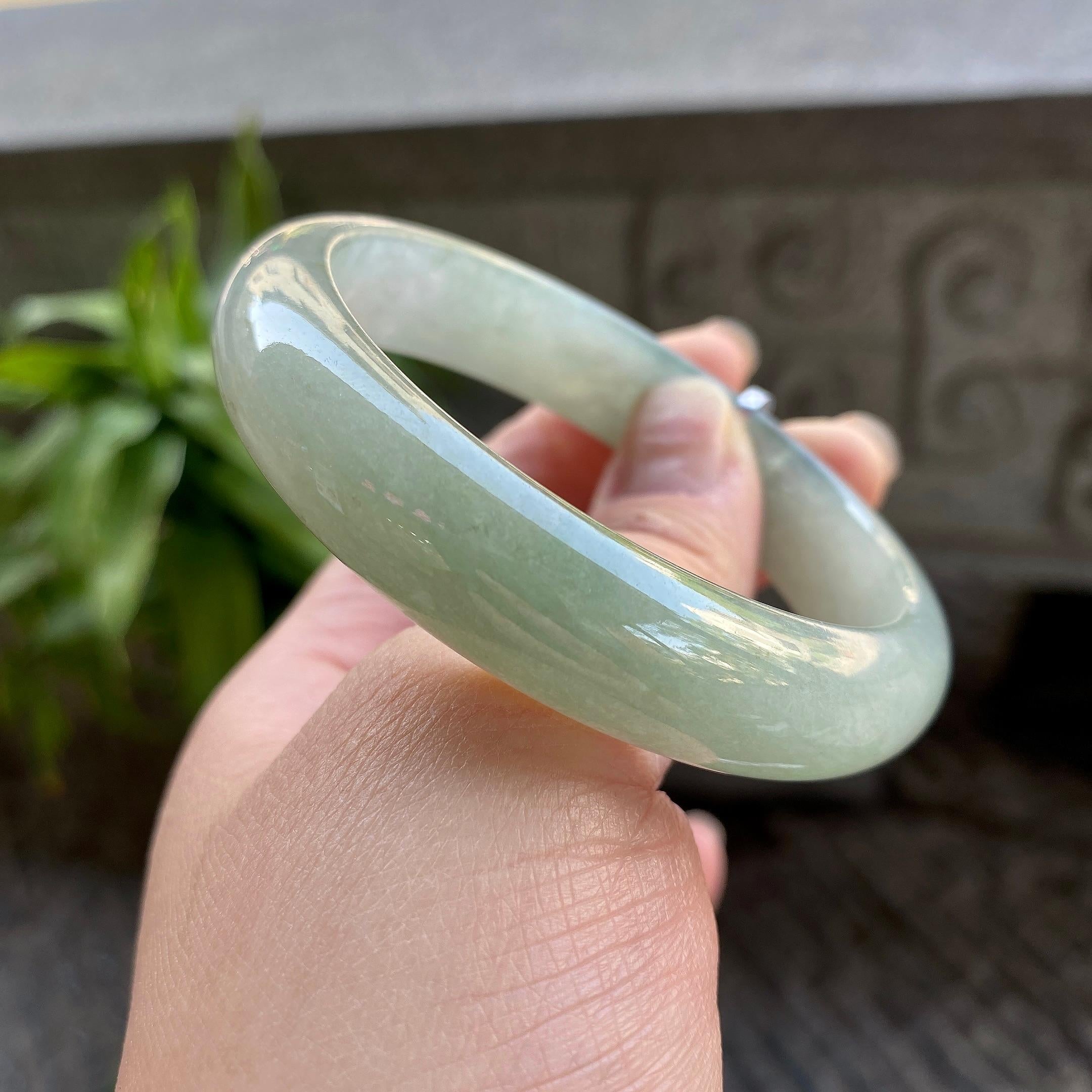 糯冰种晴底平安镯（57mm）（yc311024）