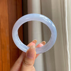 冰紫罗兰翡翠平安镯（53.7mm)（yc403894）
