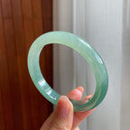 冰种湖水绿翡翠平安镯（58.3mm）（yc333817）