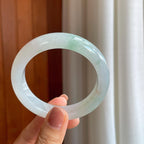 糯冰特色翡翠平安镯（55.5mm）（yc284567）