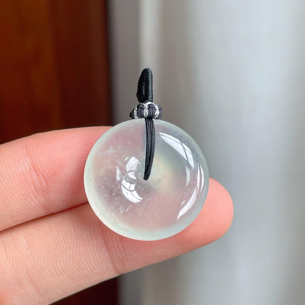 冰种带底色翡翠平安扣（yc250562）