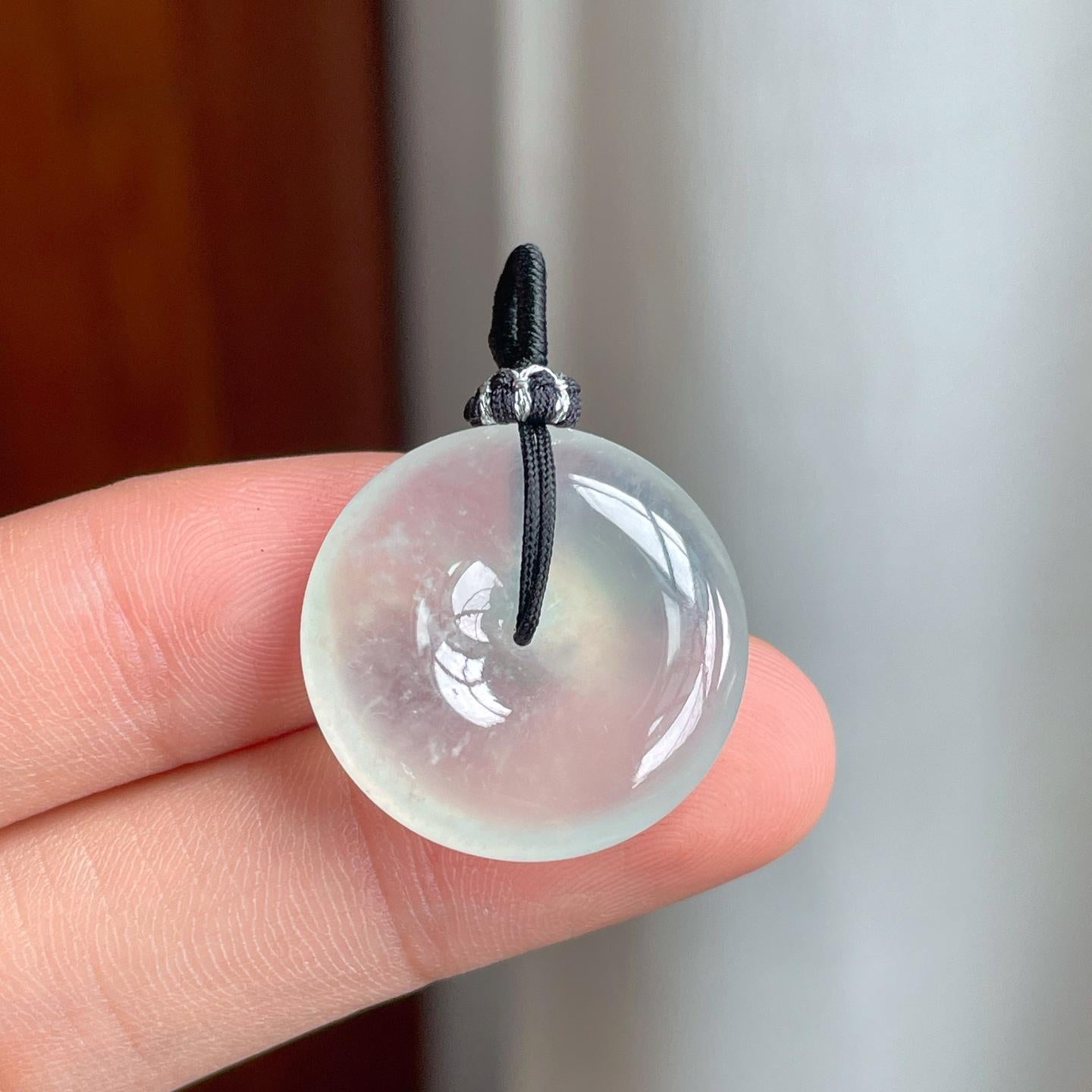 冰种带底色翡翠平安扣（yc250562）