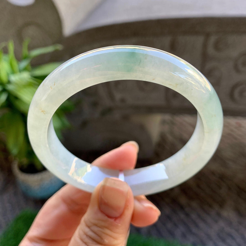 糯冰种飘花平安镯（56.8mm）（yc307325）