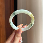 糯冰飘花翡翠平安镯（59.6mm)（yc396374）