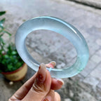 高冰种飘花圆条手镯（55.1mm）（yc246678）