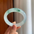 冰种飘花翡翠平安镯（56mm）（yc279300）