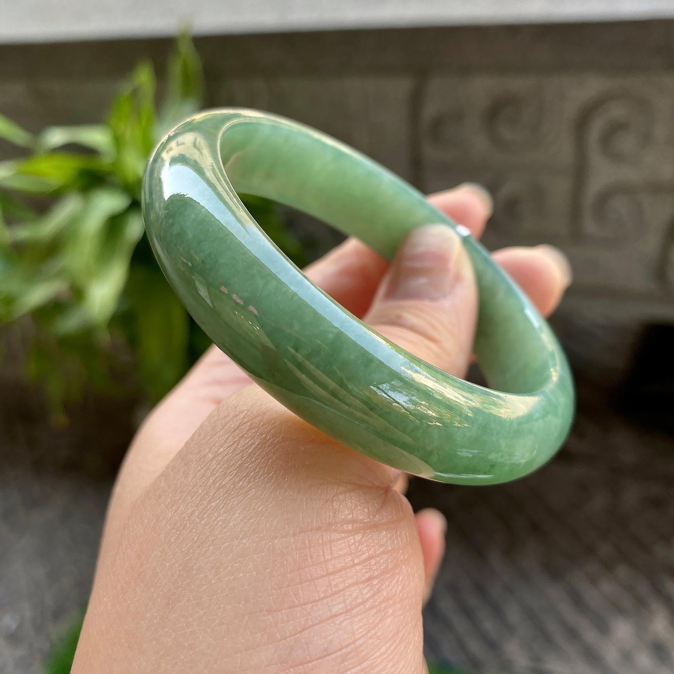 糯种油青平安镯（56.2mm）（yc311017）