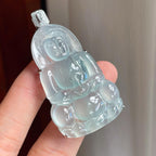 18k金镶冰种晴绿底翡翠观音（yc251033）