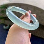 冰种淡蓝底圆条手镯（58.5mm）（yc249474）