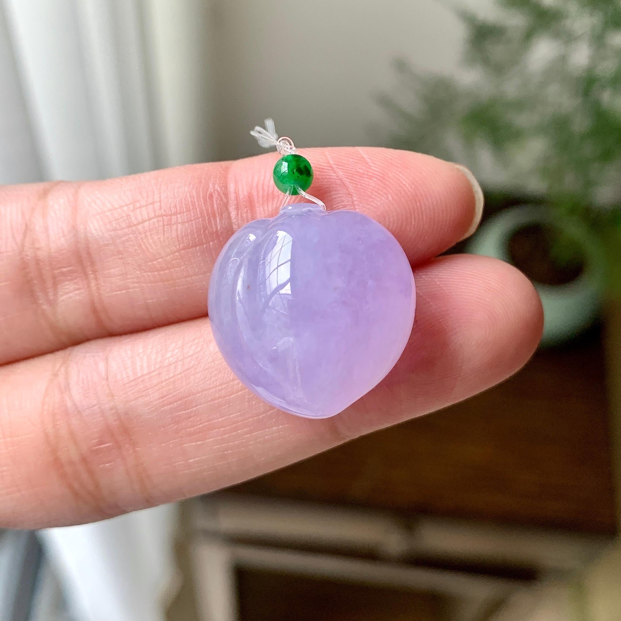 细糯种紫罗兰寿桃吊坠（yc248214）