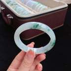 糯冰飘花正圈 翡翠手镯（56mm）（yc017392）