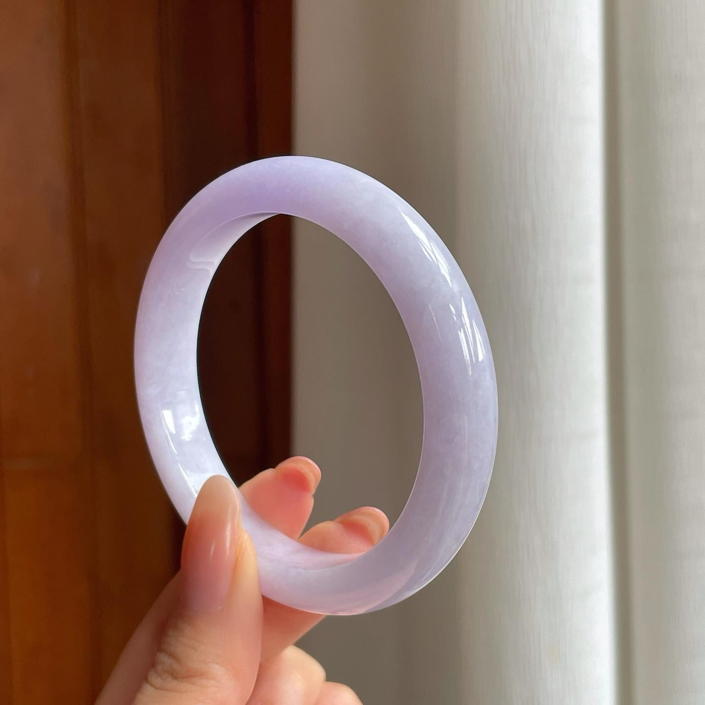 糯冰紫罗兰翡翠平安镯（57.8mm)（yc370294）
