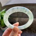 糯冰种飘花圆条手镯（54.7mm）（yc308751）