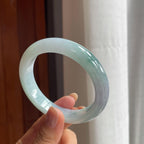 糯冰飘花翡翠平安镯（58.5mm）（yc423127）