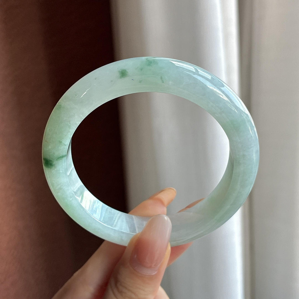 糯冰飘花正圈平安镯 57圈（yc785186）