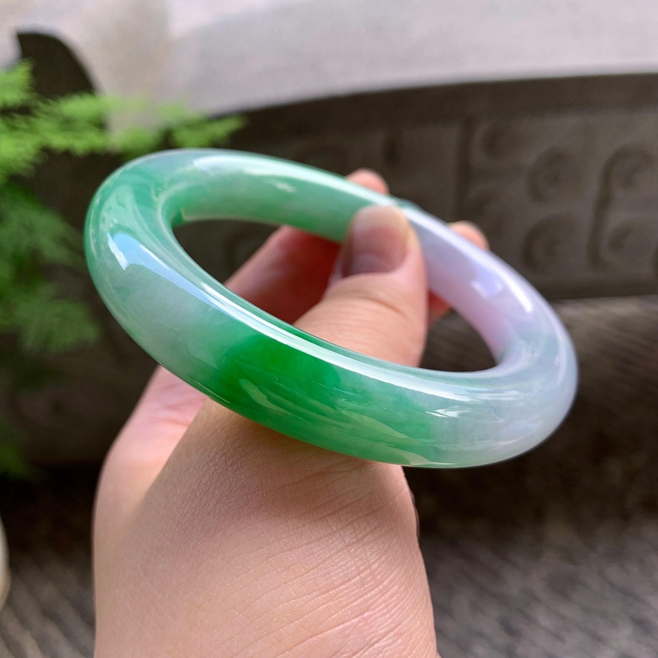 细糯种春彩圆条手镯（56.5mm）（yc202379）