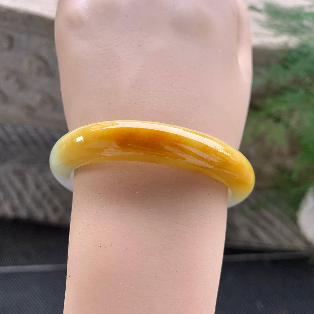 细糯种黄翡贵妃手镯（52.5mm）（yc288669）