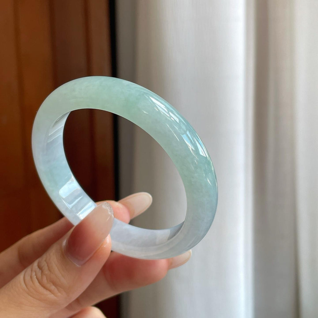 糯冰晴底翡翠平安镯（51.8mm）（yc272849）