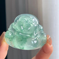 冰种晴底飘花翡翠佛公（yc374245）