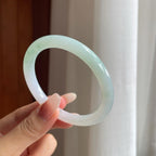 冰种飘花翡翠美人条手镯（56.8mm）（yc263537）