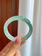 冰种湖水绿翡翠平安镯（58.5mm）（yc268250）
