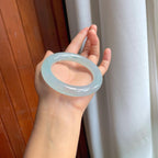 冰种蓝晴底翡翠圆条手镯（55mm）（yc247653）