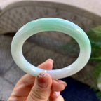 细糯种淡晴底圆条手镯（54mm）（yc276207）