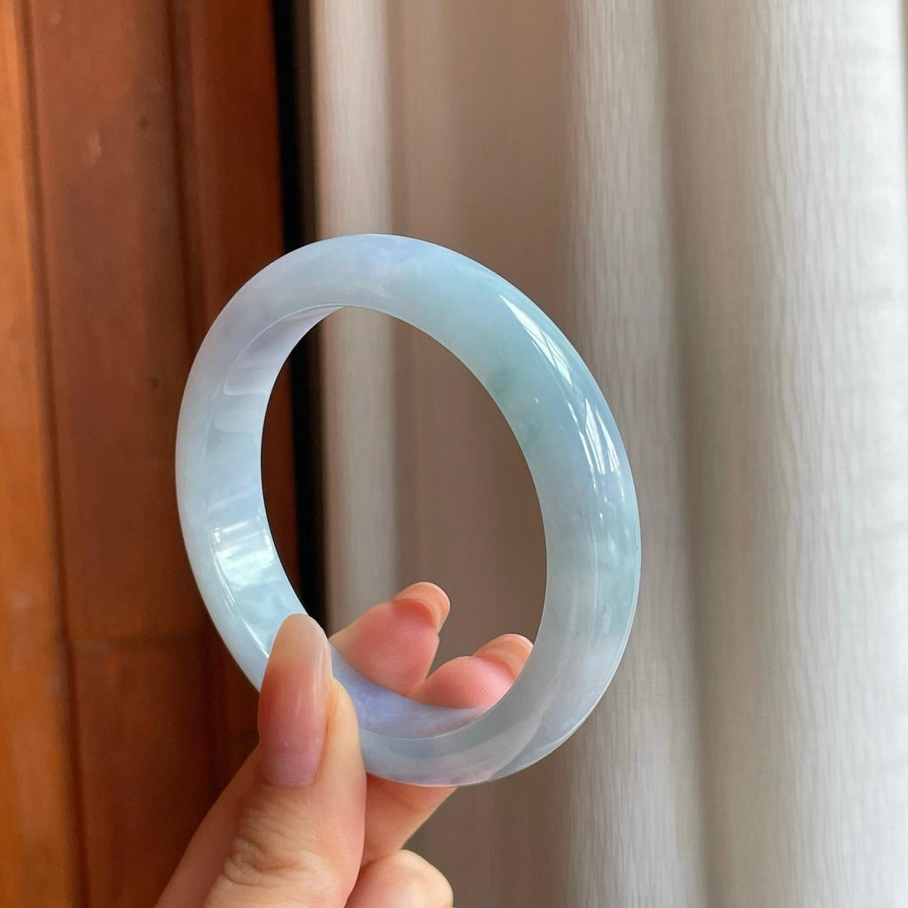 糯冰紫罗兰翡翠平安镯（56.6mm)（yc363622）
