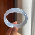 冰种紫罗兰宽版翡翠平安镯（60.5mm）（yc423136）
