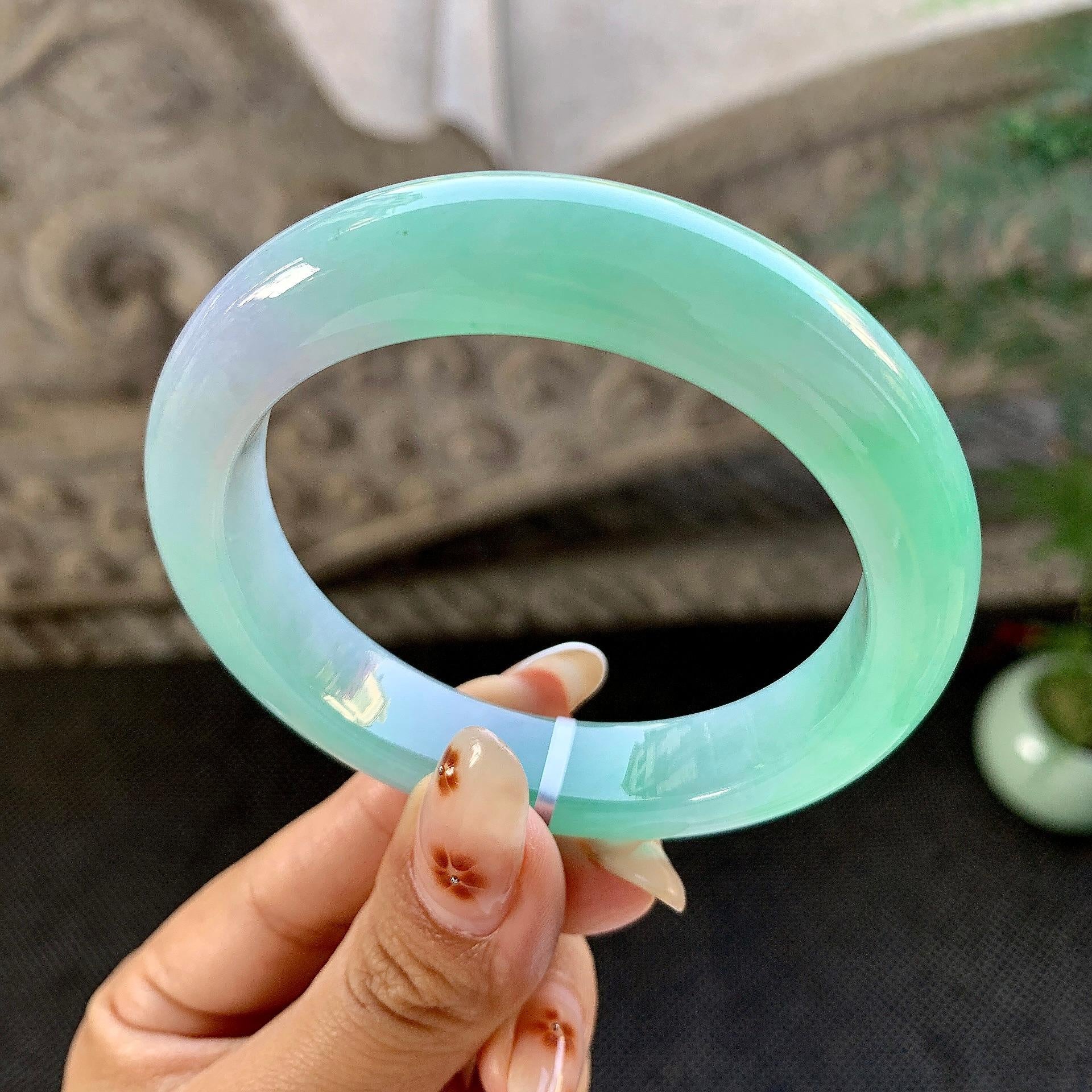 细糯种春彩平安镯（55mm）（yc264526）