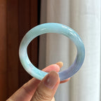 糯冰特色紫罗兰翡翠平安镯（52.5mm）（yc420175）