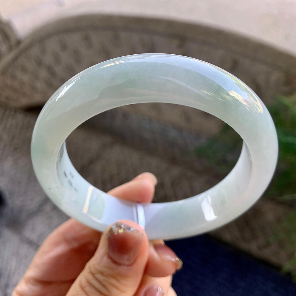 糯种无色宽版轮胎手镯（59.8mm）（yc275318）