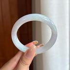 糯冰淡春底翡翠平安镯（54.4mm)（yc423164）