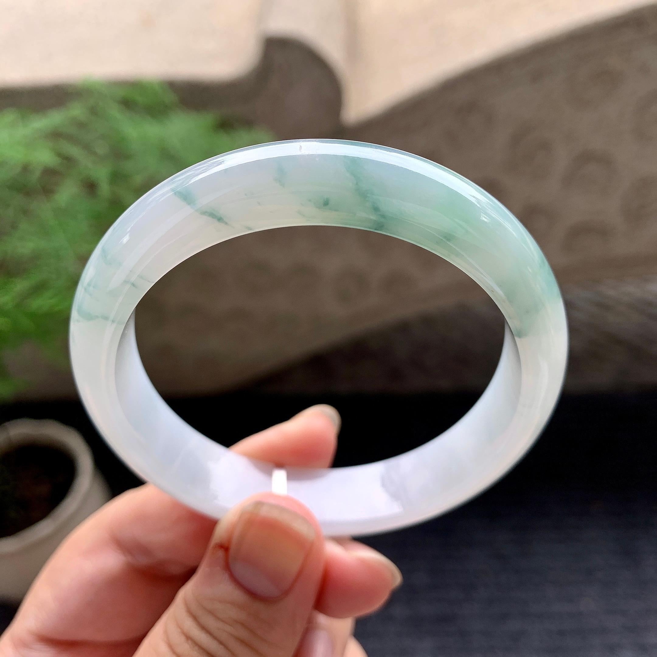 糯种飘花平安镯（56.2mm）（yc196533）