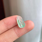 裸石冰种飘绿花翡翠叶子（yc249139）