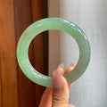 糯冰湖水绿翡翠圆条手镯（55.8mm）（yc284557）