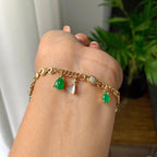 18k金冰种多彩莲蓬手链（yc229234）