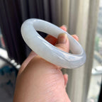 细糯种无色平安镯（55.6mm）（yc225075）