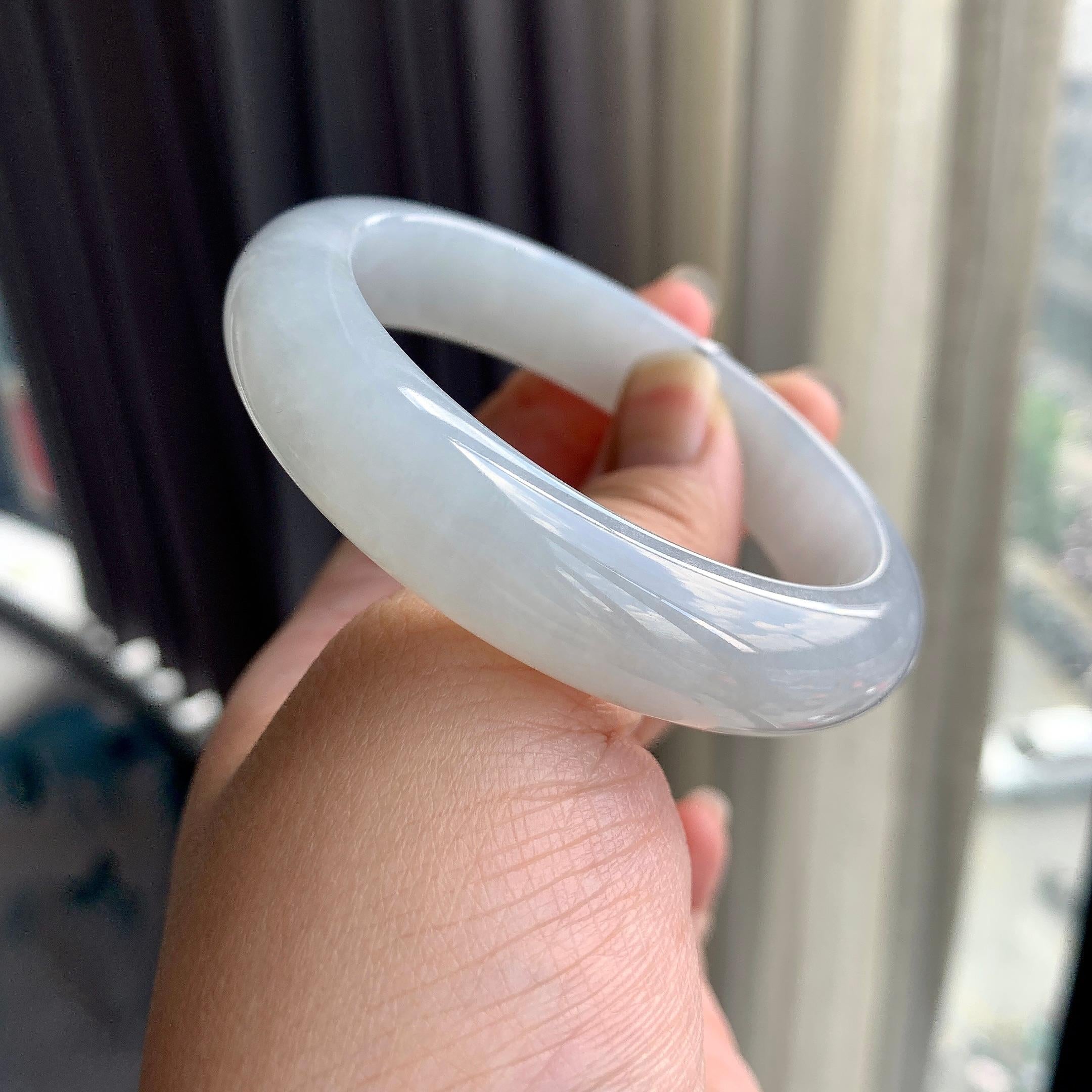 细糯种无色平安镯（55.6mm）（yc225075）