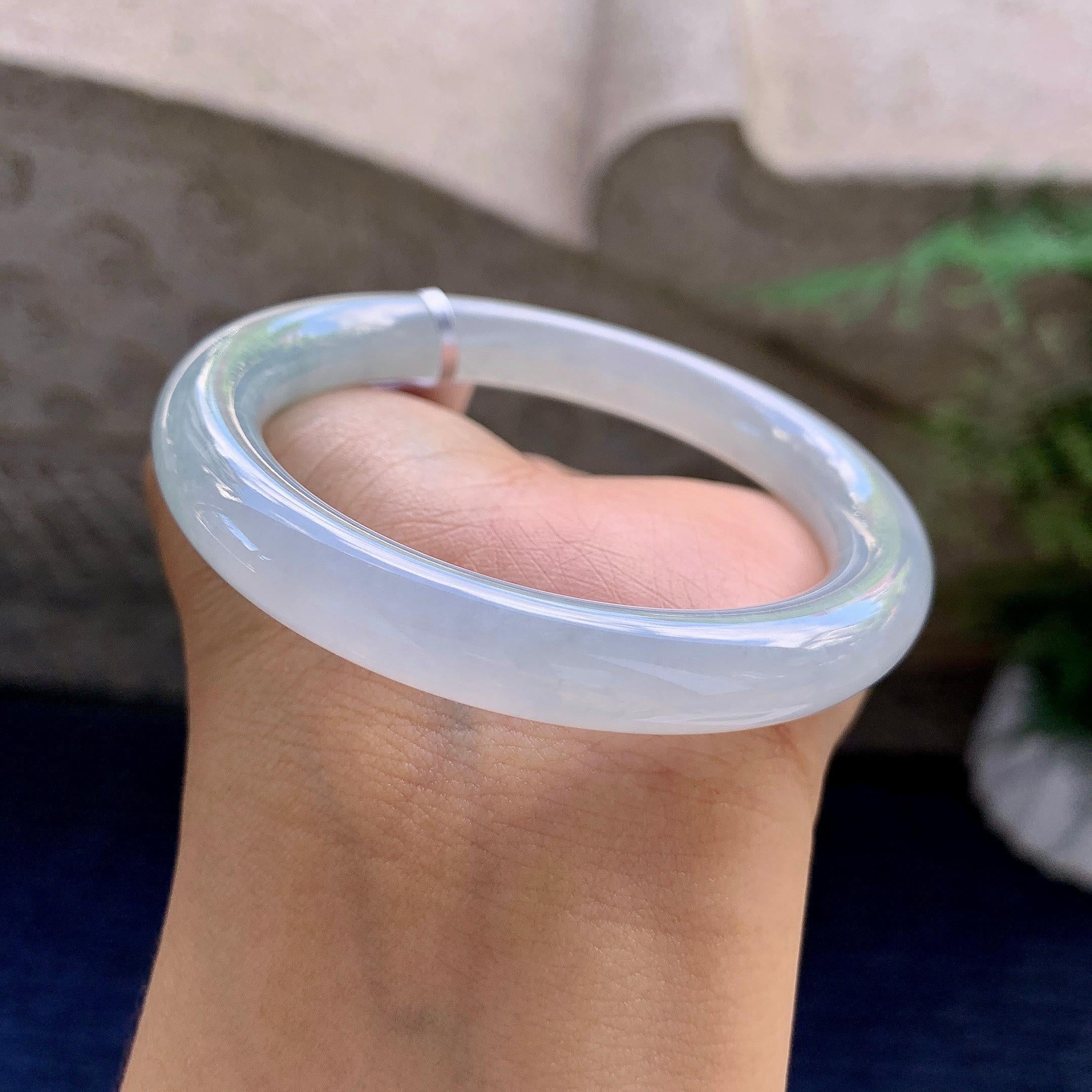 细糯种带底色圆条手镯（53.2mm）（yc223965）