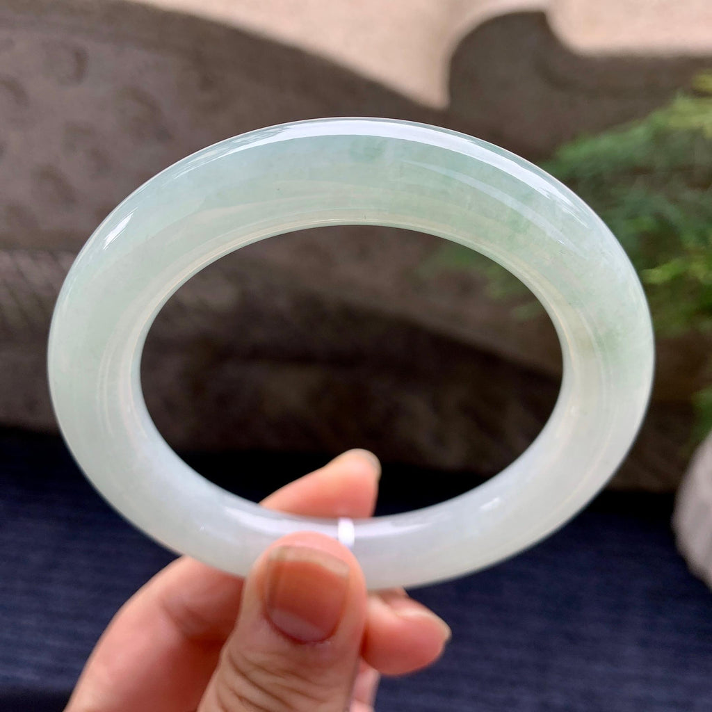 细糯种淡晴底圆条手镯（57.4mm）（yc267218）