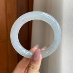 糯冰飘花翡翠圆条手镯（57mm）（yc284956）