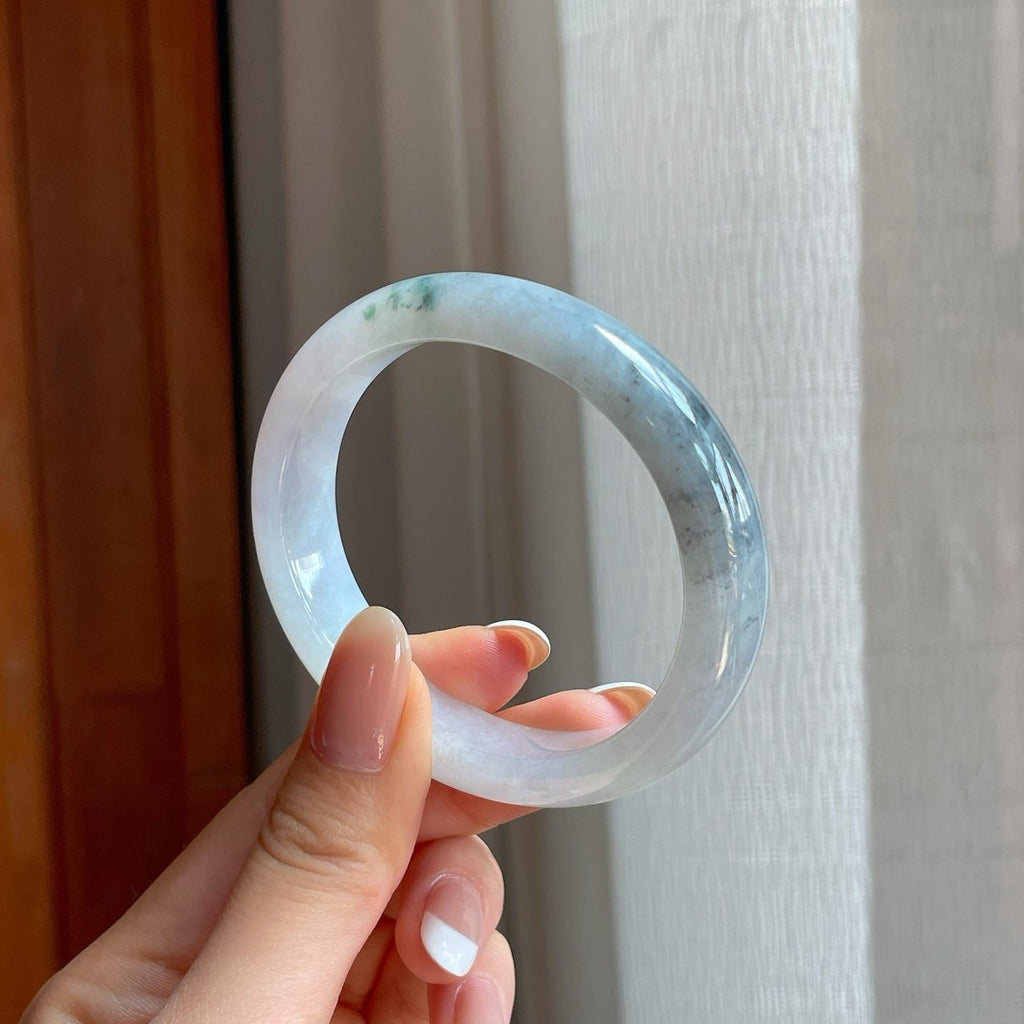糯冰乌鸡翡翠贵妃镯（54.6mm)（yc377134）
