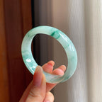 糯冰飘花翡翠贵妃镯（53.5mm）（yc358332）