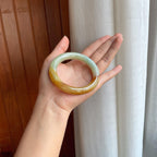 糯冰红翡翡翠圆条手镯（57mm）（yc400199）