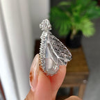 18k金钻镶高冰种无色福豆吊坠（yc255619）