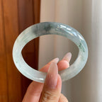 冰种乌鸡翡翠平安镯（54.3mm）（yc279879）