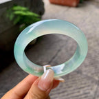 糯冰种飘绿平安镯（52.2mm）（yc203709）